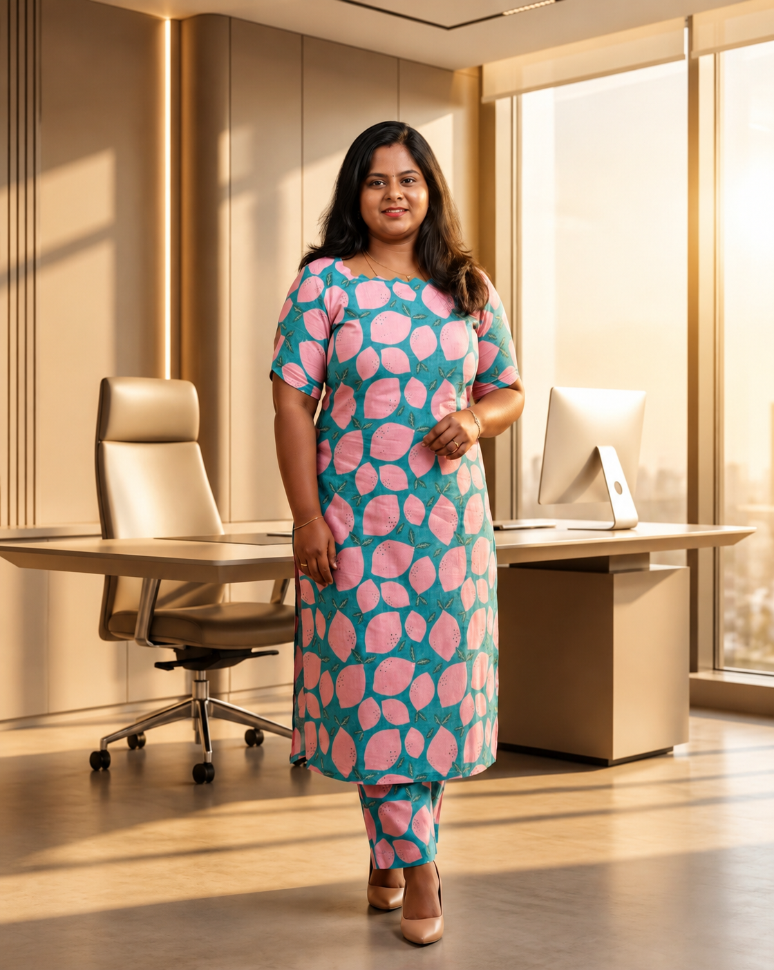 Blue Chandori Kurti — Chandori Silk · Stitched Kurti